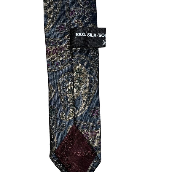 MULBERRY | Vintage 100% Silk Neck Tie - Picture 3 of 3
